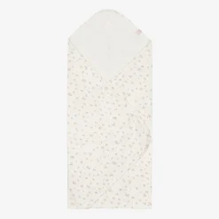 Baby Girls Ivory Organic Cotton Swaddle (100cm)