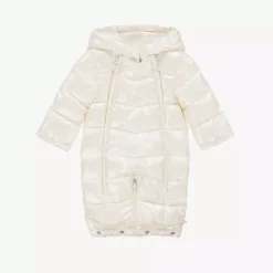 Baby Girls Ivory Padded Snowsuit