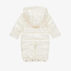 Baby Girls Ivory Padded Snowsuit