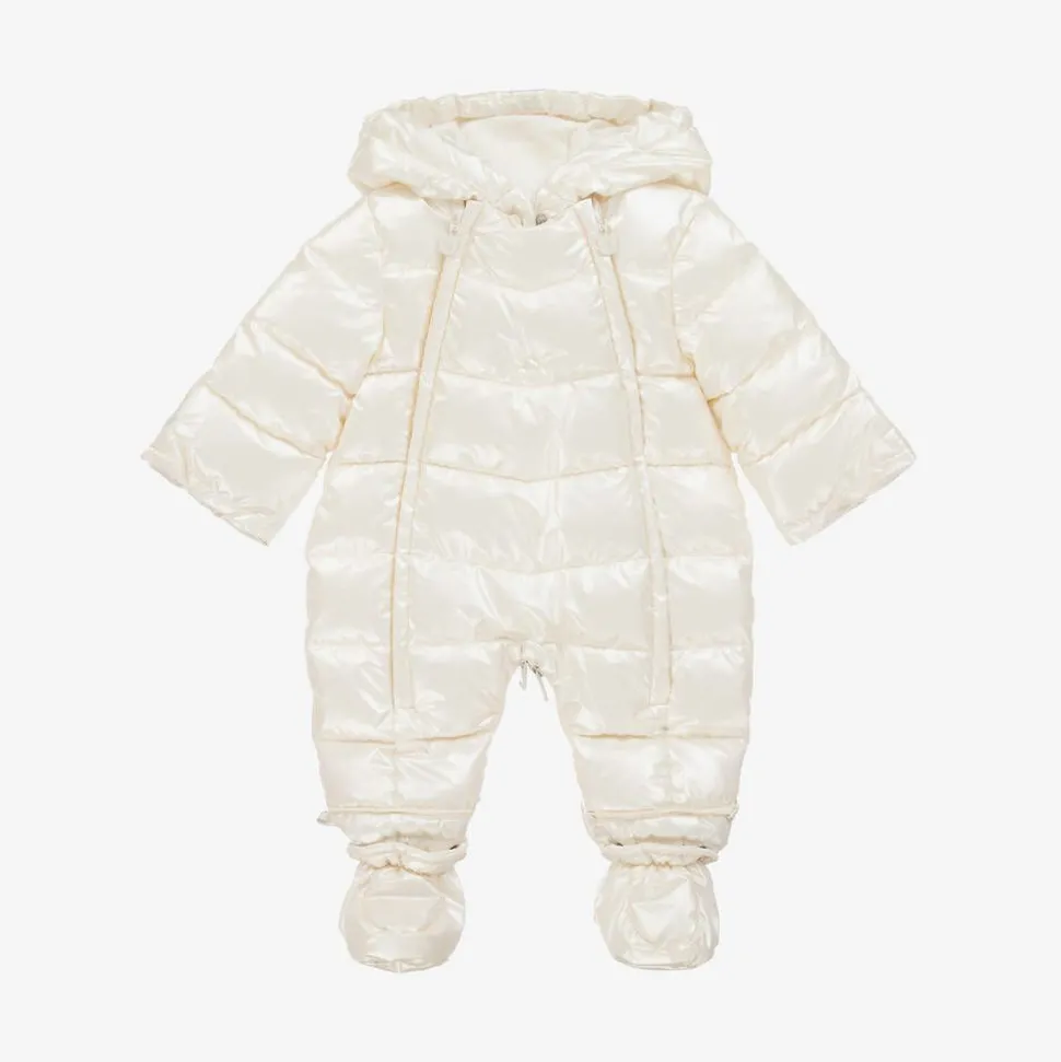 Baby Girls Ivory Padded Snowsuit