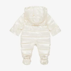 Baby Girls Ivory Padded Snowsuit