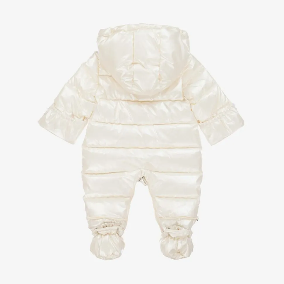 Baby Girls Ivory Padded Snowsuit