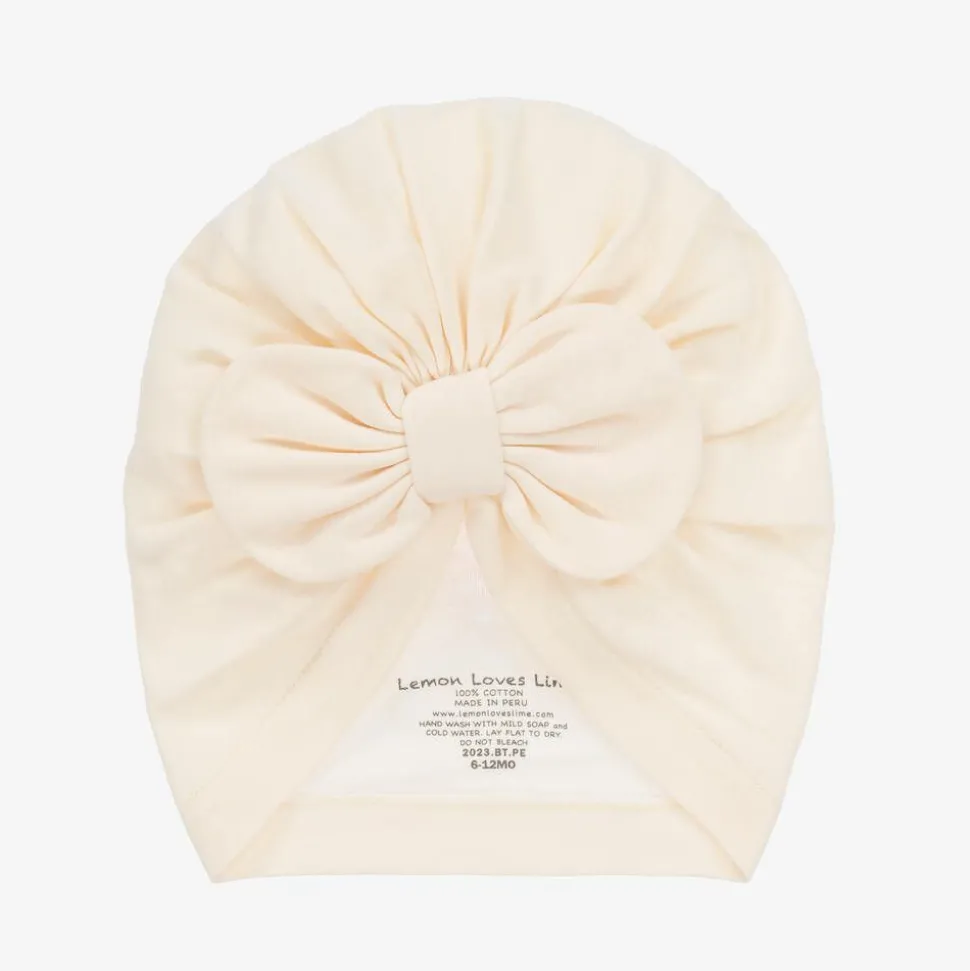 Baby Girls Ivory Pima Cotton Hat