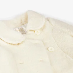 Baby Girls Ivory Sherpa Fleece Coat