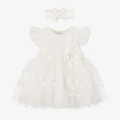 Baby Girls Ivory Tulle Dress Set