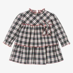Baby Girls Navy Blue Check Dress
