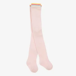 Baby Girls Pale Pink Rainbow Tights