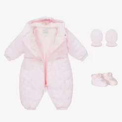 Baby Girls Pale Pink Snowsuit