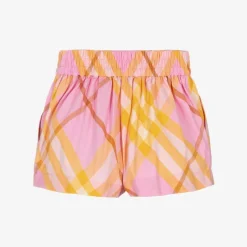 Baby Girls Pink & Yellow Check Shorts