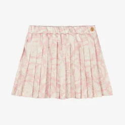 Baby Girls Pink Barocco Pleated Skirt