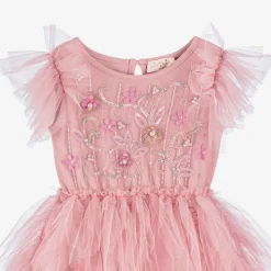 Baby Girls Pink Beaded Tulle Dress