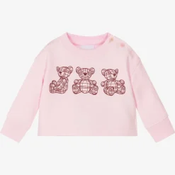 Baby Girls Pink Bear Sweatshirt