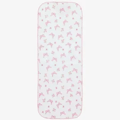 Baby Girls Pink Blooming Bows Cotton Burp Cloth (48cm)