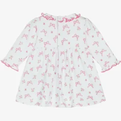 Baby Girls Pink Blooming Bows Pima Cotton Dress