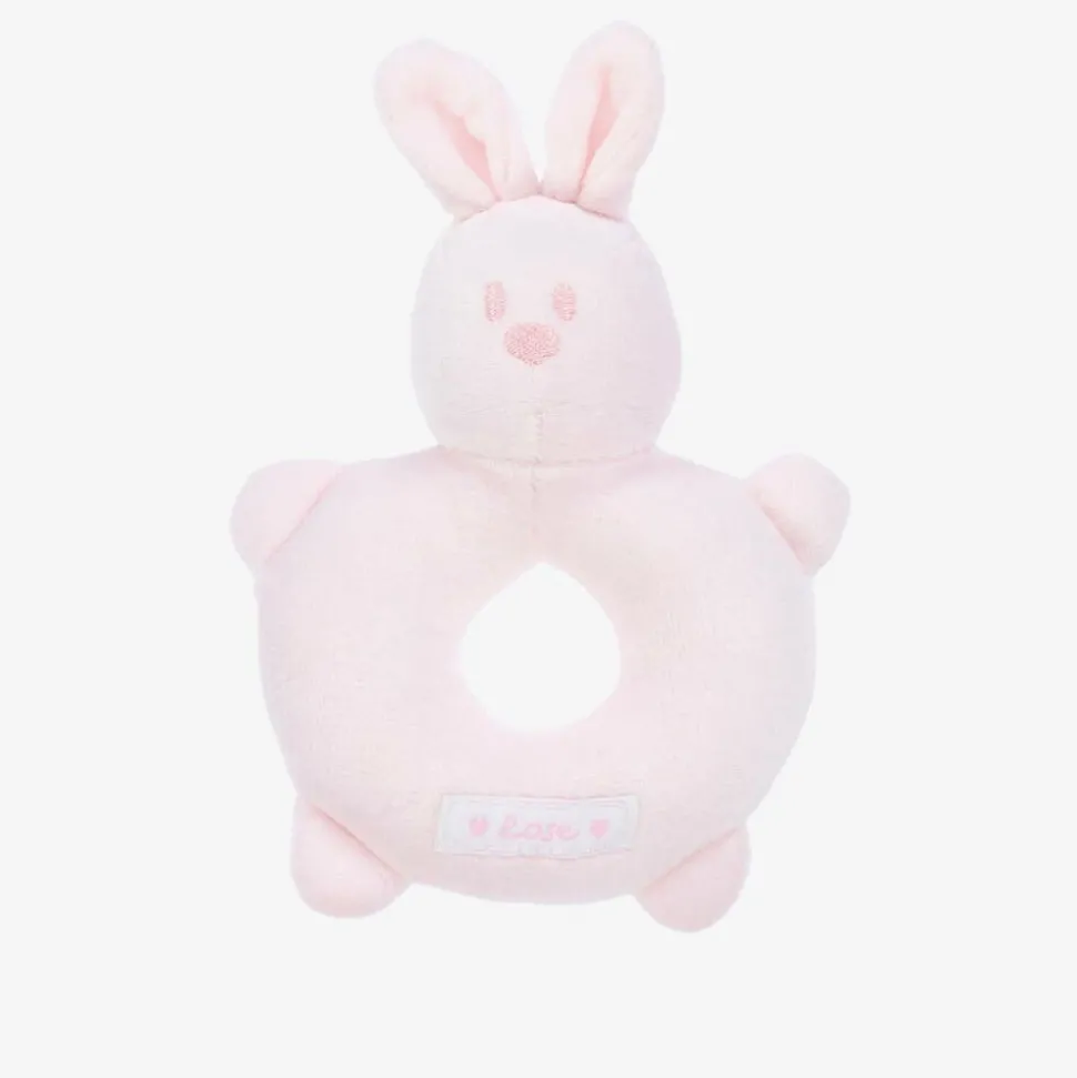 Baby Girls Pink Bunny Rattle Toy (14cm)