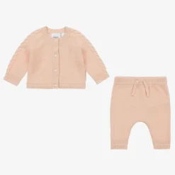 Baby Girls Pink Cashmere Trouser Set