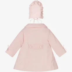 Baby Girls Pink Coat & Bonnet Set