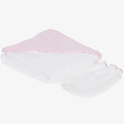 Baby Girls Pink Cotton Beary Best Friends Towel Set