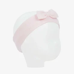 Baby Girls Pink Cotton Bow Headband