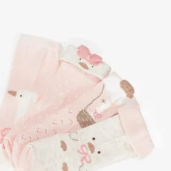 Baby Girls Pink Cotton Duck Socks (6 Pack)
