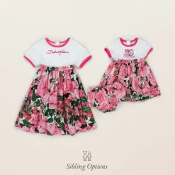 Baby Girls Pink Cotton Floral Dress