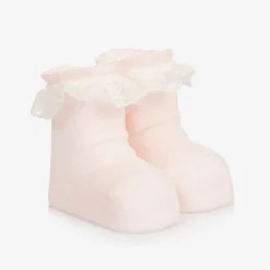 Baby Girls Pink Cotton Frilly Socks