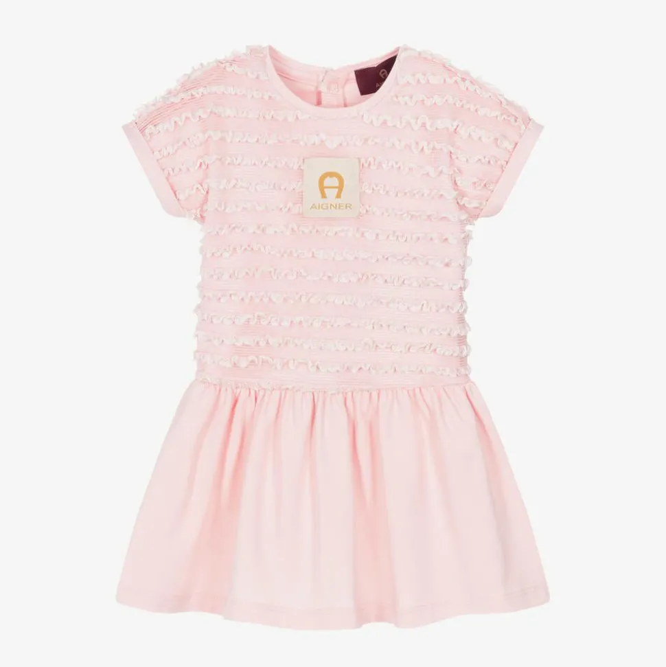 Baby Girls Pink Cotton Frilly Dress