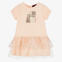 Baby Girls Pink Cotton Handbag Dress