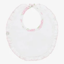 Baby Girls Pink Cotton Heavenly Hydrangeas Bib