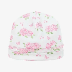 Baby Girls Pink Cotton Heavenly Hydrangeas Hat