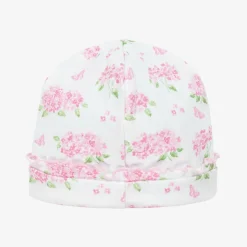 Baby Girls Pink Cotton Heavenly Hydrangeas Hat