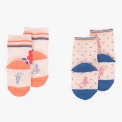 Baby Girls Pink Cotton Socks (2 Pack)