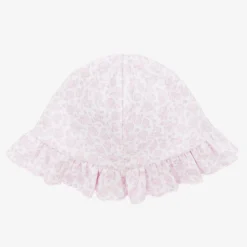 Baby Girls Pink Cotton Summer Gardens Sun Hat