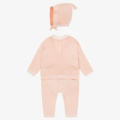 Baby Girls Pink Cotton Trouser Set