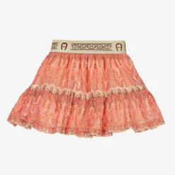 Baby Girls Pink Crochet Lace Skirt