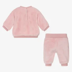 Baby Girls Pink Faux Fur Bunny Tracksuit