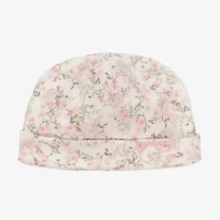Baby Girls Pink Floral Cotton Hat