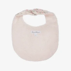 Baby Girls Pink Floral Cotton Bib