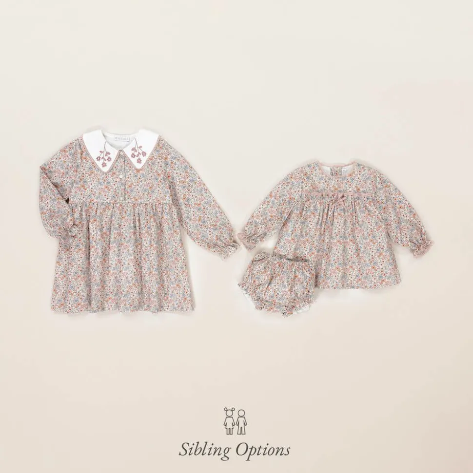 Baby Girls Pink Floral Cotton Dress