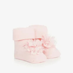 Baby Girls Pink Headband & Booties Set