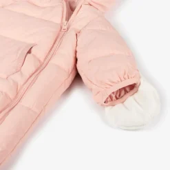 Baby Girls Pink Hooded Snowsuit
