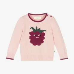 Baby Girls Pink Knitted Cotton Jumper
