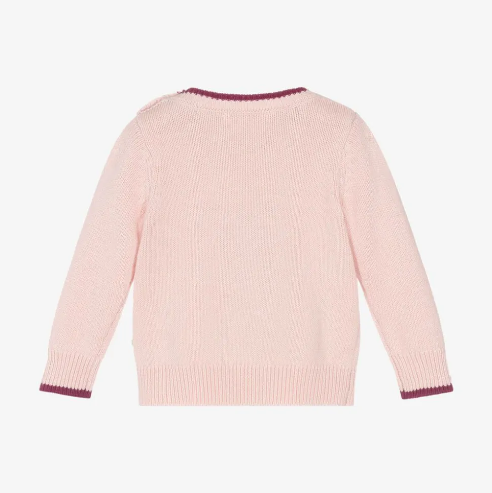 Baby Girls Pink Knitted Cotton Jumper