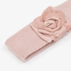 Baby Girls Pink Knitted Flower Headband
