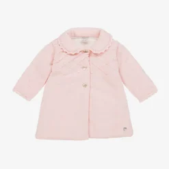Baby Girls Pink Knitted Pram Coat