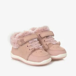 Baby Girls Pink Leather First Walkers