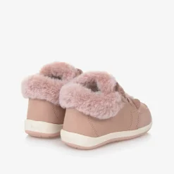 Baby Girls Pink Leather First Walkers