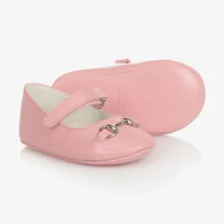 Baby Girls Pink Leather Shoes