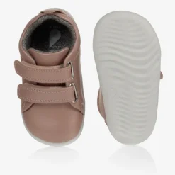 Baby Girls Pink Leather Trainers