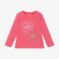Baby Girls Pink Logo Heart Cotton Top